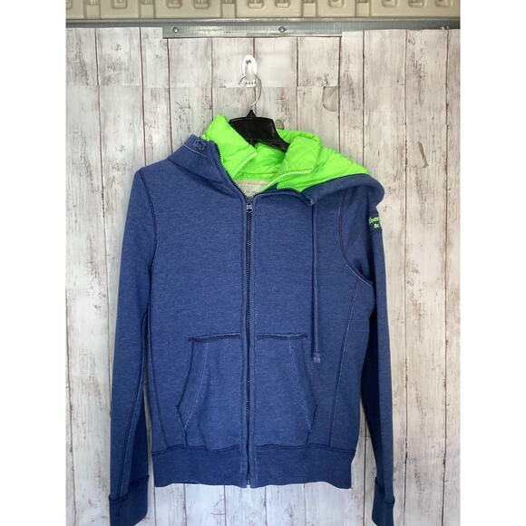 Abercrombie & Fitch Hoodie Sweatshirt Jacket Boys Size XL Blue Full Zip
